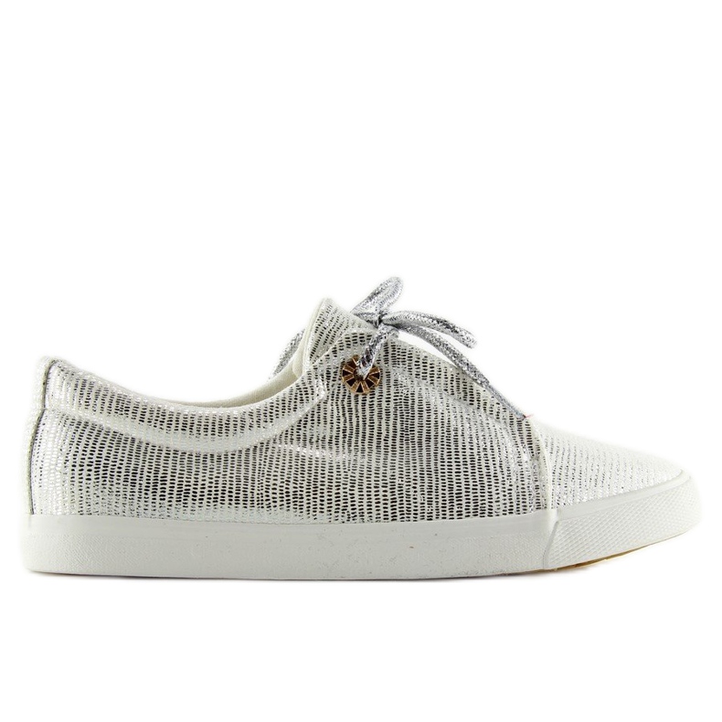 Silver damsneakers MB102 Vit grå