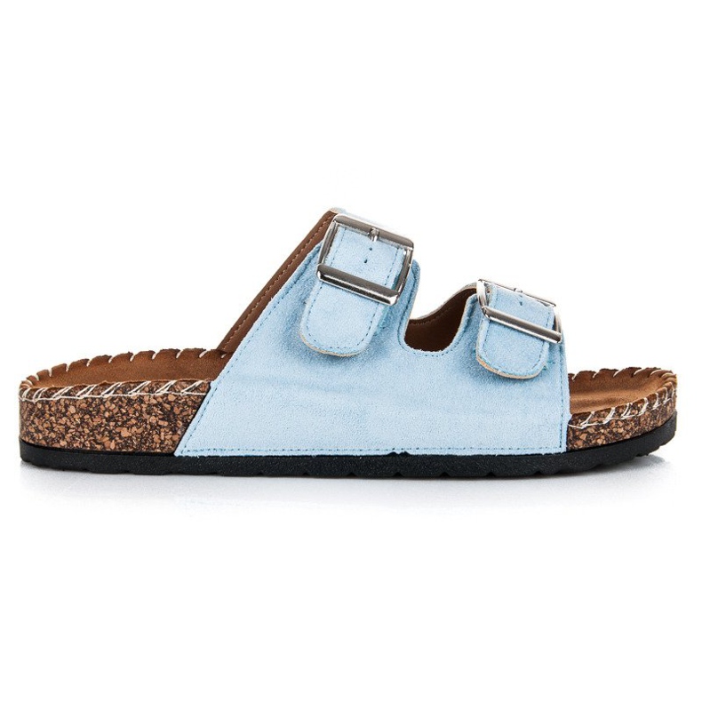 Seastar Mockatofflor med spännen blå