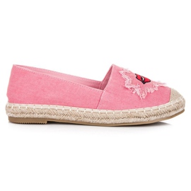 Bestelle Rosa espadrillor med lappar
