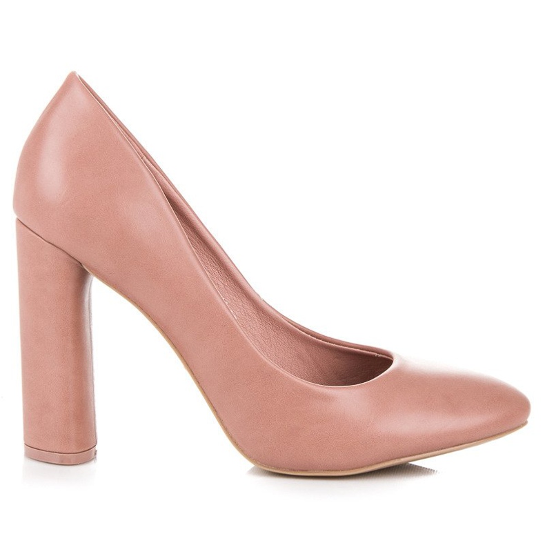 Ideal Shoes Rosa pumps på pelaren