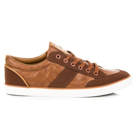 Bundna sportskor brun