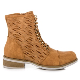 Bello Star Genombrutna stövlar för våren brun