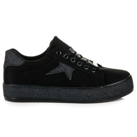 MCKEYLOR glitter sneakers svart