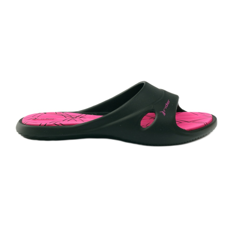 Rider 82214 gel pooltofflor svarta rosa