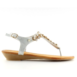 Silver flipflops 9-59 Silver grå