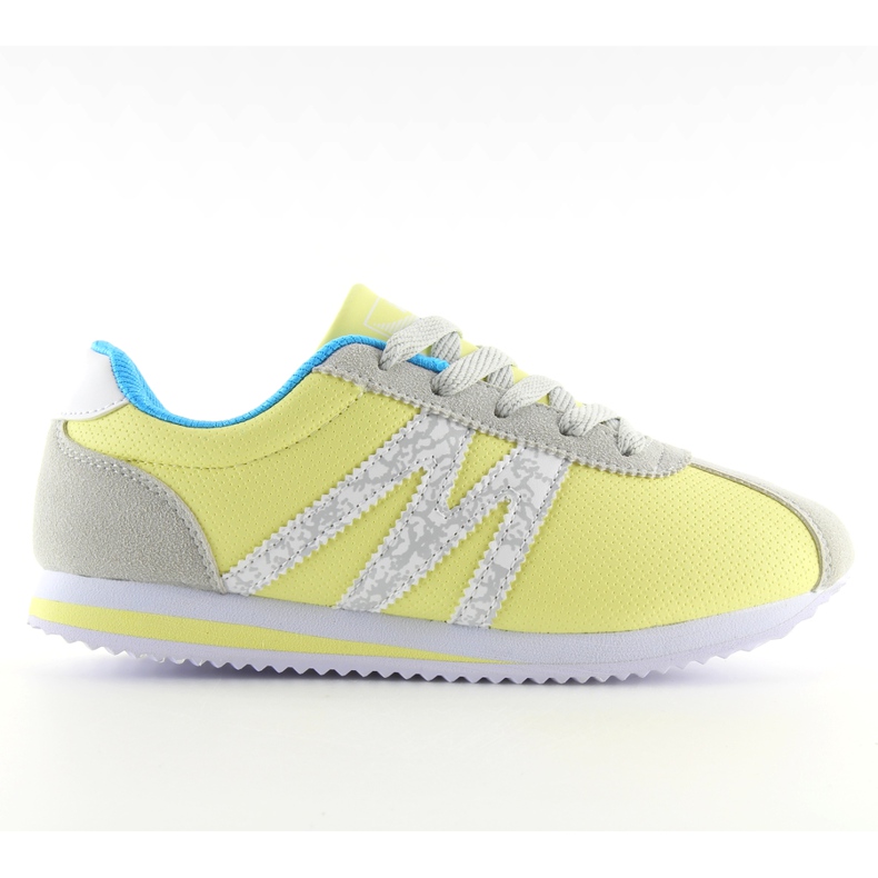 Mycket bekväma sportskor B683 gul blå grå