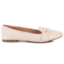 Small Swan Mocka loafers med glitter beige