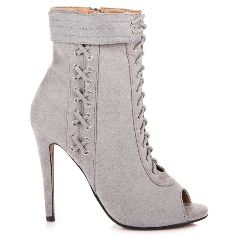 Seastar Knutna stövlar med öppen tå grå