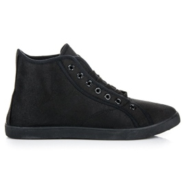 Svarta high-top sneakers