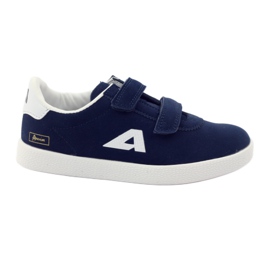 American Club Amerikanska läder innersula sport sneakers marinblå vit
