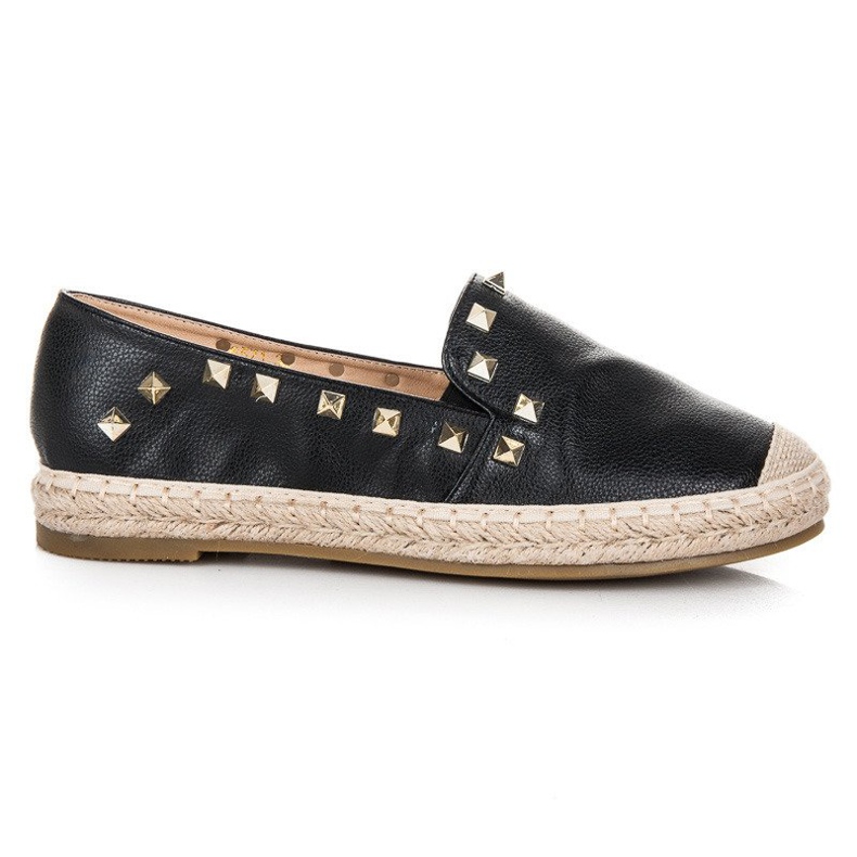 Coura Svarta espadrillor med strass