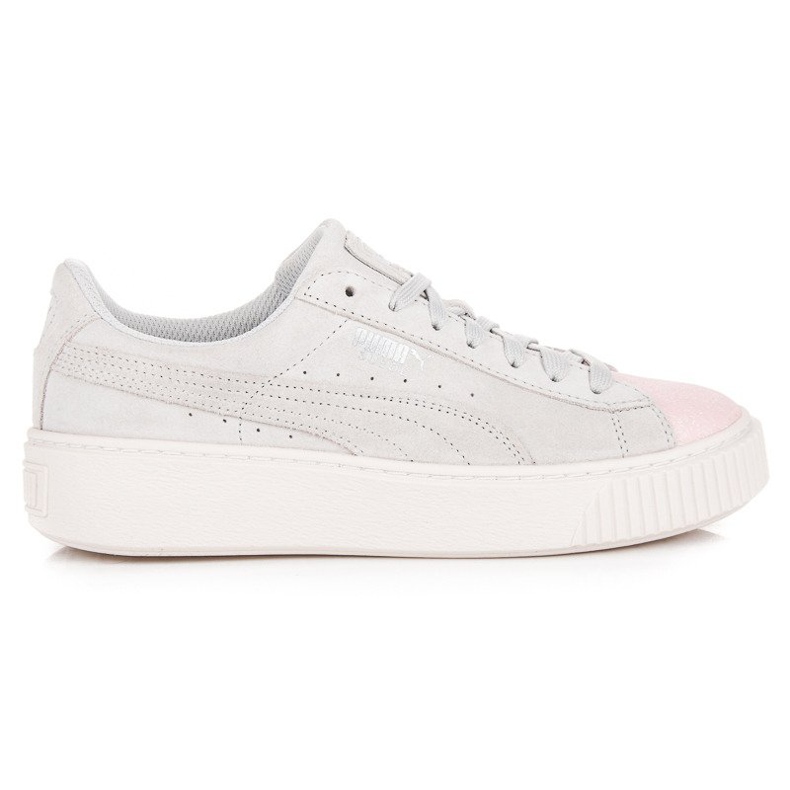 Puma Mockaplattform Glam Jr grå rosa