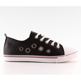 Svarta kvinnors sneakers FG-2767 Black