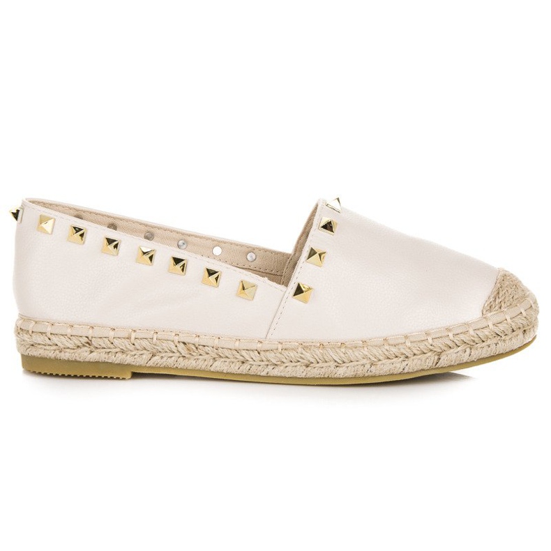 Coura Beige espadrillor med nitar