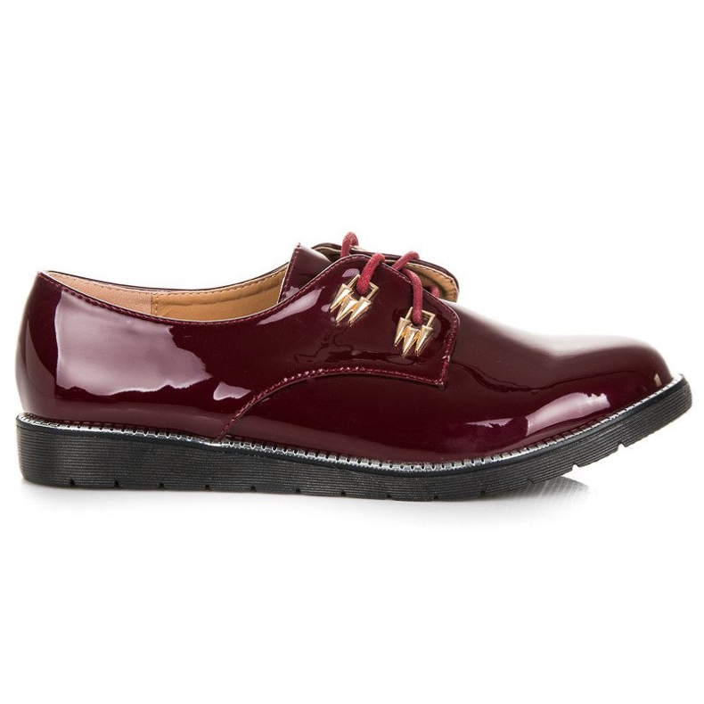 Best Shoes Lackade låga skor röd