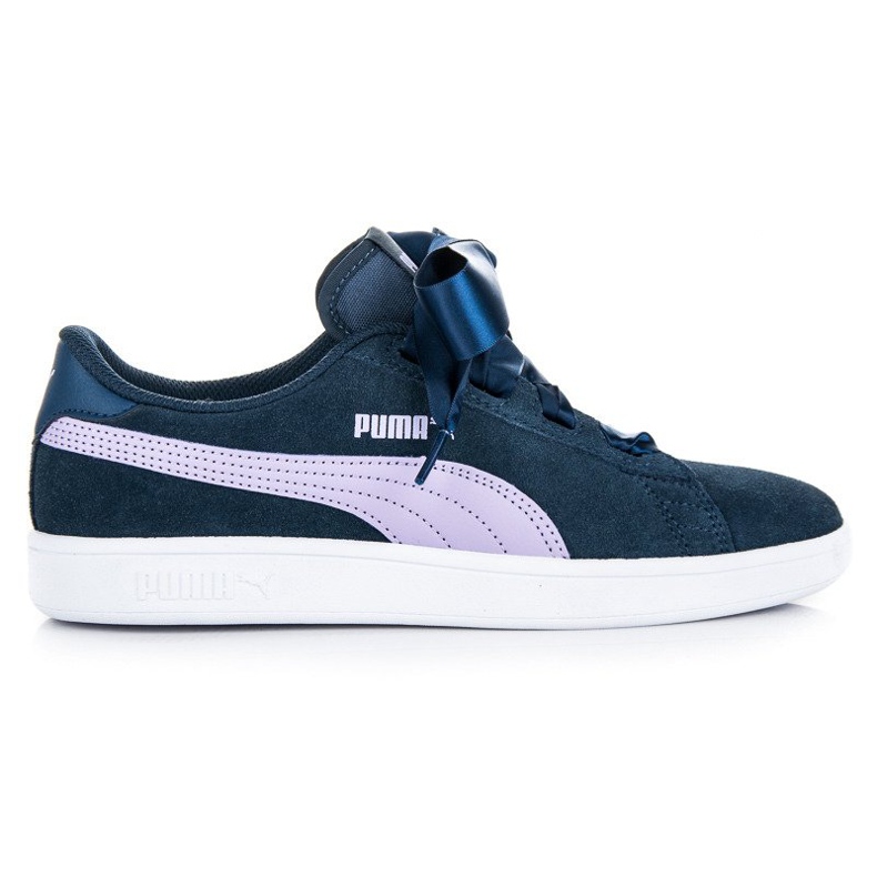Puma smash V2 ribbon jr blå