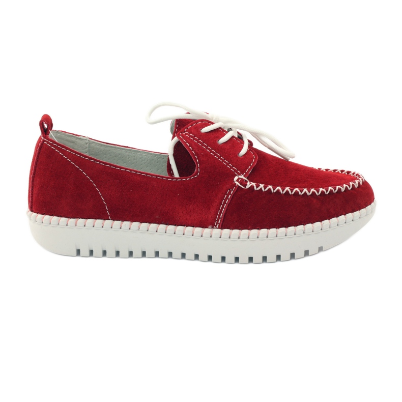 Läder mocka creepers Filippo DP020 / 18 RD röd