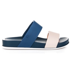 VINCEZA tofflor blå