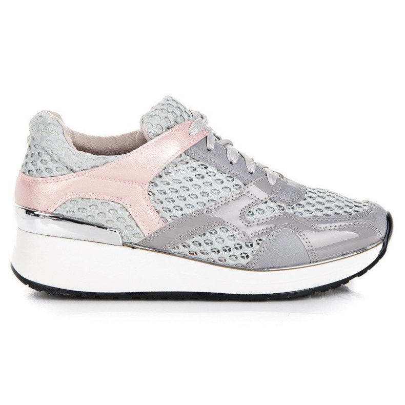 Kylie Gråa Sneakers Med Mesh