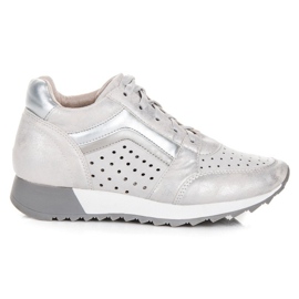 Kylie Fashionabla sneakers på plattformen grå