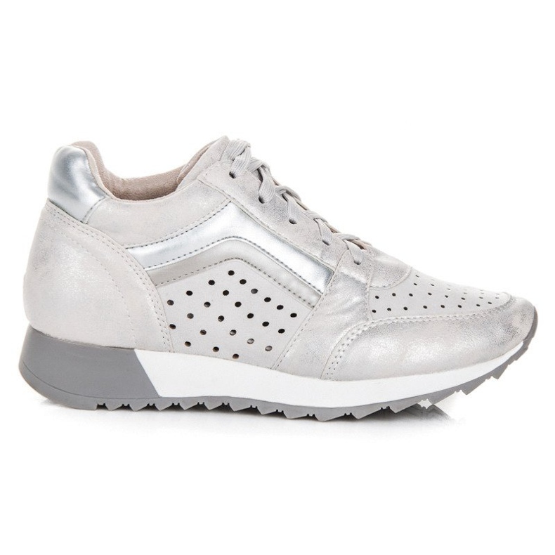 Kylie Fashionabla sneakers på plattformen grå