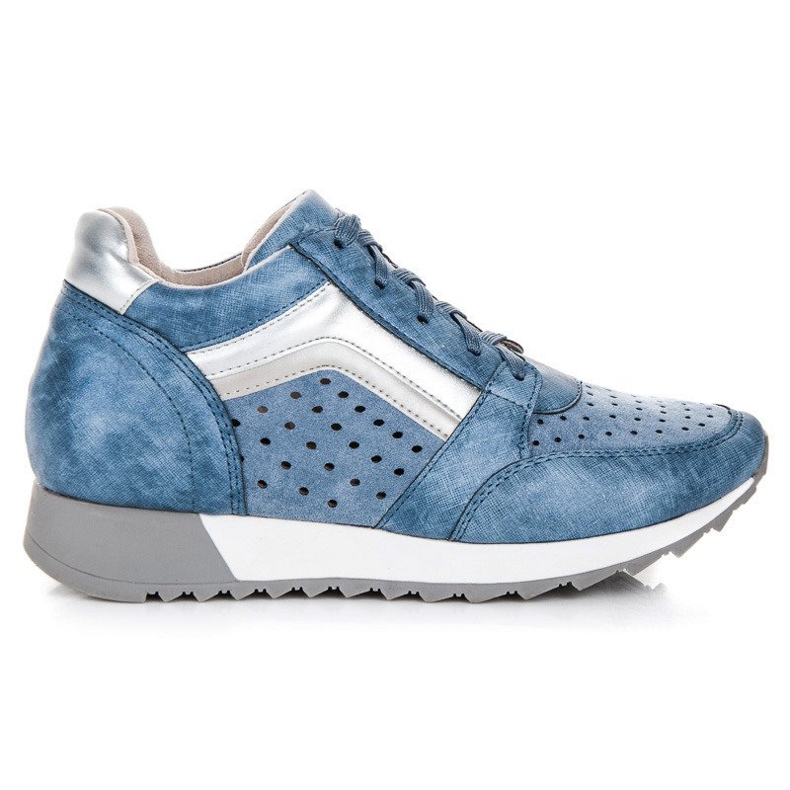 Kylie Trendiga sneakers på plattformen blå