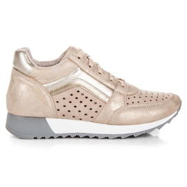 Kylie Trendiga sneakers på plattformen gul