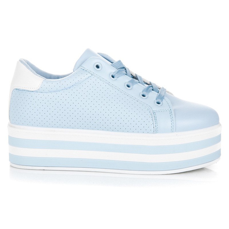 Seastar Sneakers med snörning på plattformen blå