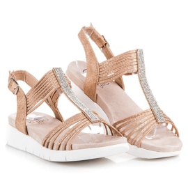 Kylie Sandaler Med Kristaller brun