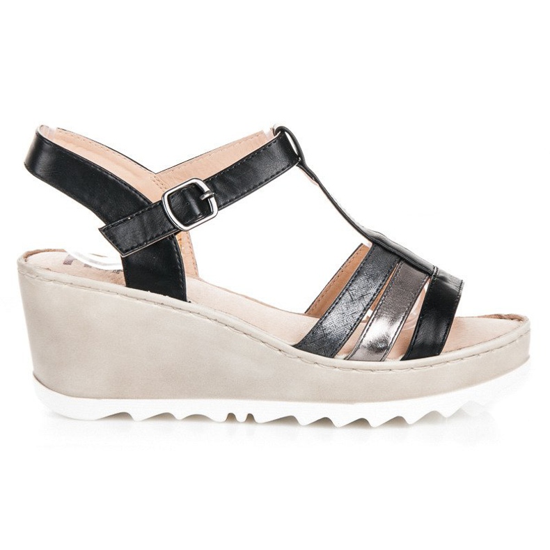 Kylie Sandaler med kil svart