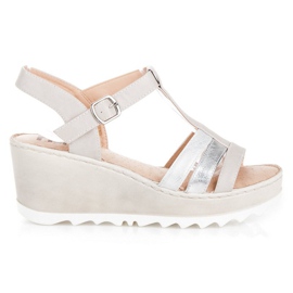 Kylie Sandaler med kil grå