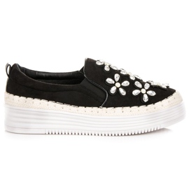 Vices Espadriller på lastplattformen svart