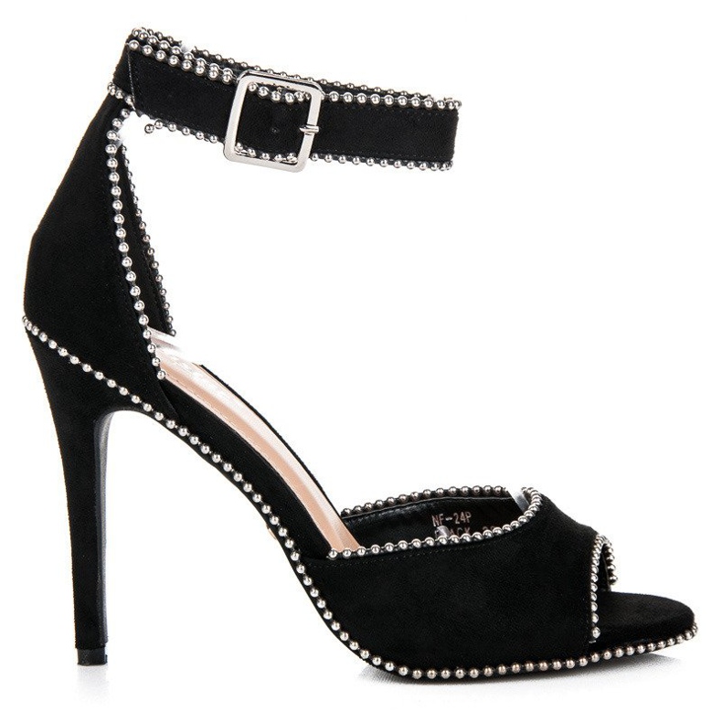 Seastar Sandaler i mocka på hög klack svart