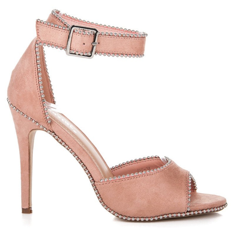 Seastar Sandaler i mocka på hög klack rosa