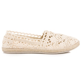 Seastar Espadriller i beige spets
