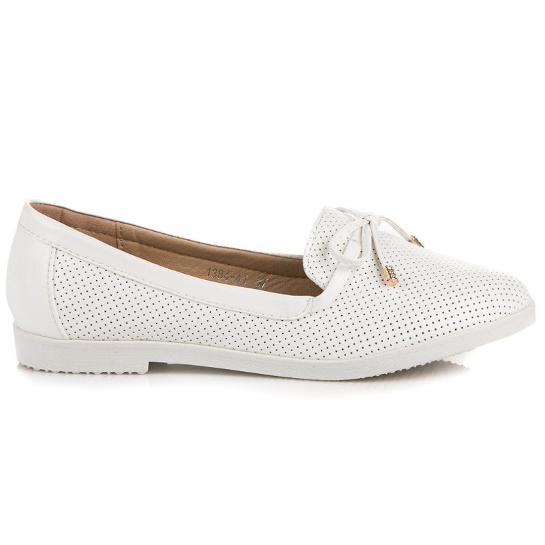 Vices Genombrutna loafers skruvstäd vit