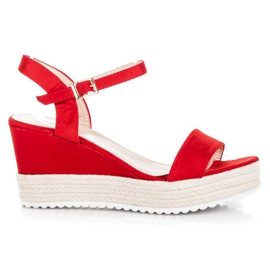 Seastar Wedge espadrillesandaler röd