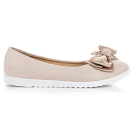 Comer Ballerinor i mocka med rosett brun