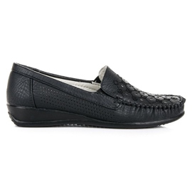 Hasby Svarta genombrutna loafers