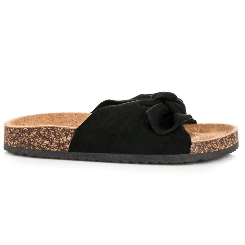 Queen Vivi Mockatofflor med rosett svart