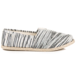Ribbstickade espadrillor svart