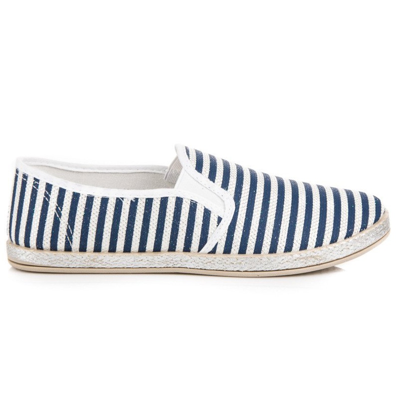 Muto Slip on espadrilles med ränder blå