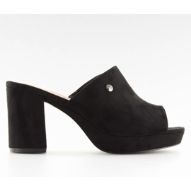 Svarta FLD-3K41 svarta höga klackar