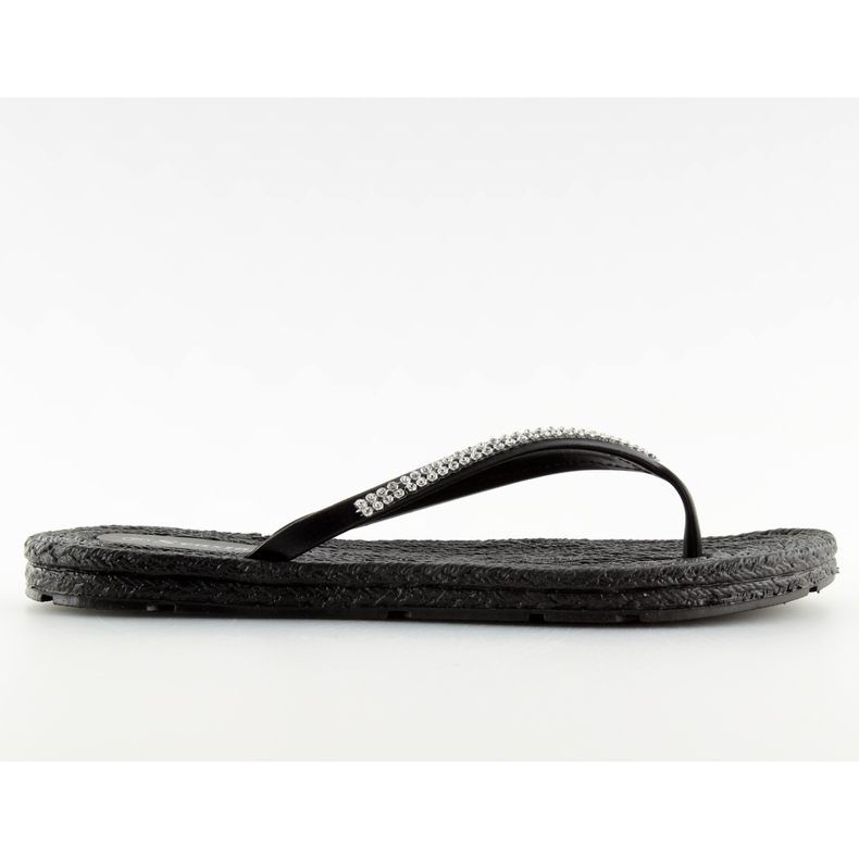 Svarta CK40P Svarta gummiflip-flops