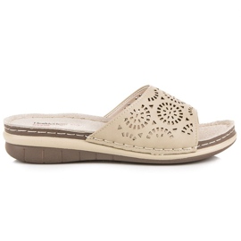 Hasby Genombrutna tofflor för kvinnor brun