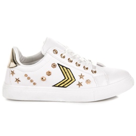 Fashionabla militärsneakers vit