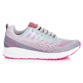 Ax Boxing Bekväma sportskor grå rosa