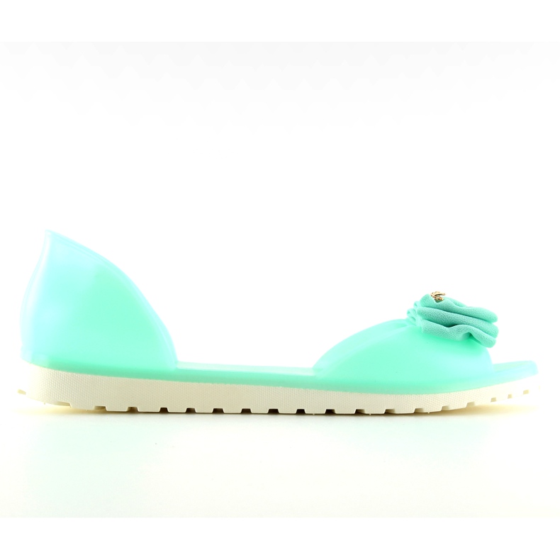 Ballerinas meliski S1 mint med öppen tå grön