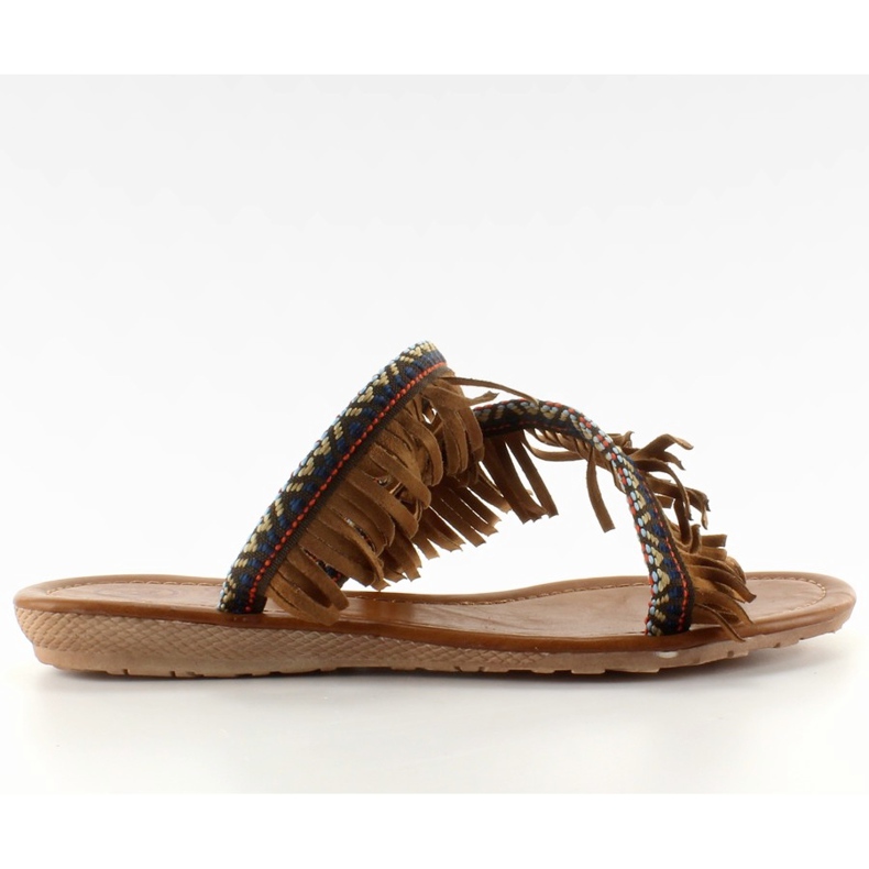 Flipflops i indisk stil k1626302 Kamel brun