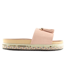 Rosa tofflor för kvinnor LS-93 rosa